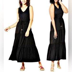 C. Wonder Black Sleeveless Maxi Dress